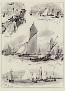Skitser i Cowes under regattaugen